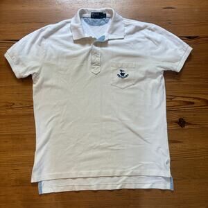 Polo Ralph Lauren white cotton embroidered pocket short sleeve polo shirt SIZE L